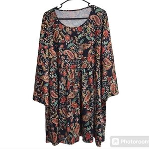 Paisley tunic 3X floral top Paisley top 3X colorful Paisley top 3X flowy top 3X